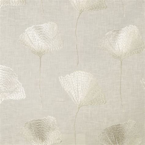 Cream White Floral Drapery Drapery And Upholstery Fabric By The Yard