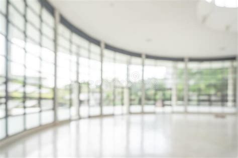 Office Building Or University Lobby Hall Blur Background With Blurry