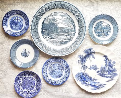 Wall Plates Wall Decor Plate Set Wall Hanging Mismatched Plate Etsy