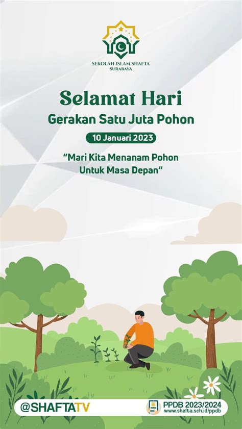 Hari Gerakan Satu Juta Pohon Sekolah Islam Shafta Surabaya