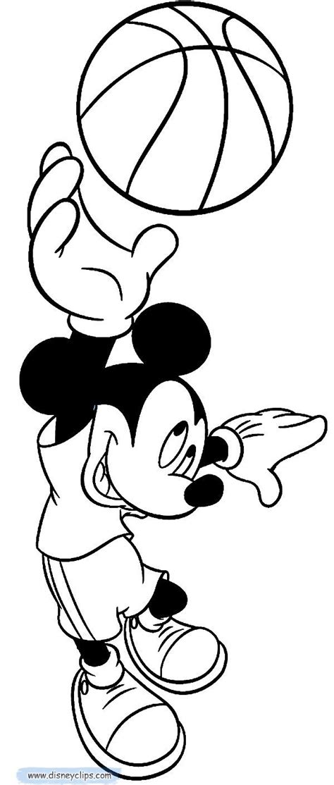 Mickey mouse is a classic animal cartoon character and the official mascot of the walt disney company. mickey mouse basketball coloring page | Mickey coloring ...
