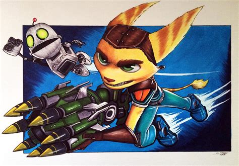 Ratchet And Clank Copic Marker Drawing By Lethalchris On Deviantart