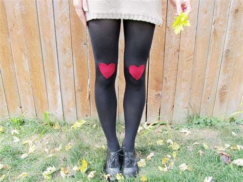 valentine s day with a heart print tights isn t that sweet heart knee patches fashion