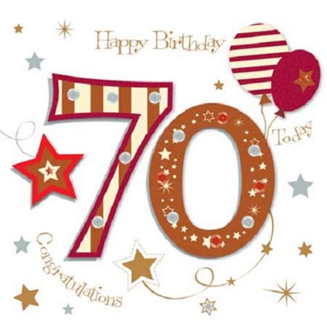 Happy 70th Birthday Greeting Card By Talking Pictures Cards Love Kates