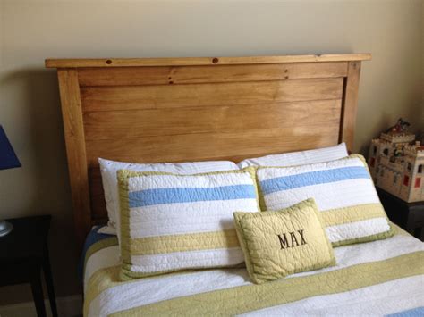 Knotty Pine Headboard Kreg Joints Home Bedroom Cabin Interior