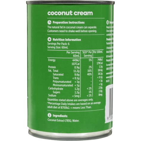 Woolworths Essentials Coconut Cream 400ml Bunch