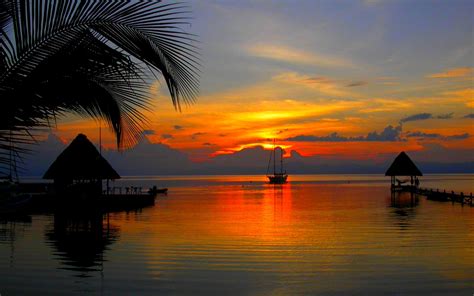 Tropical Sunset wallpaper | nature and landscape ...