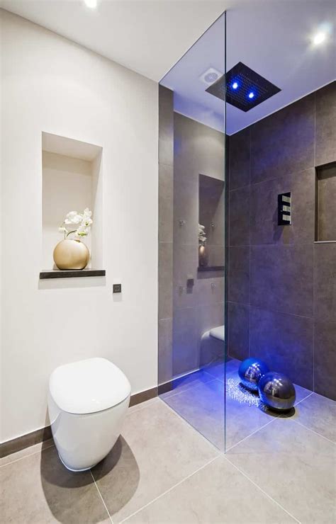 A modern bathroom effect with a lustre glass iridescent tile from our mosaics range, shown here in rakaposhi. 57 Luxury Custom Bathroom Designs & Tile Ideas - Designing ...