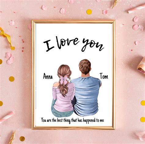 Couple Print Relationship Wall Print Personalized Couple Etsy