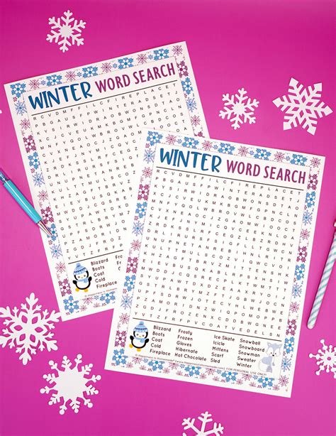 Winter Word Search Printable More Happiness Is Homemade