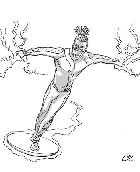 Static Shock Black And White By Tiguybou On Deviantart