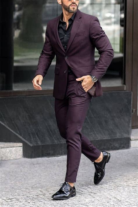 Mens Plum Suit Outfit Gentlemans Style Giorgenti Custom Suits Brooklyn Nyc Stylish Mens