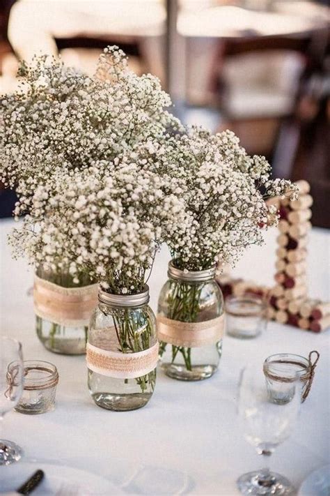 20 Budget-friendly Baby’s Breath Wedding Centerpieces - HMP