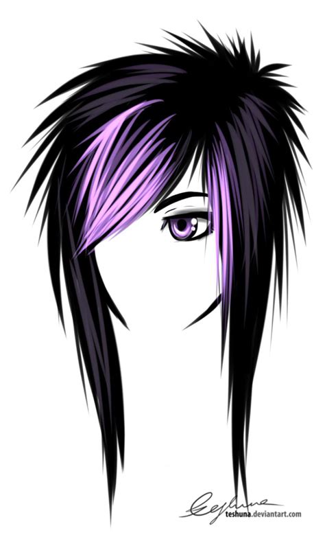 Purple Emo Hairstyle Celebrities Hairstyle Gallery
