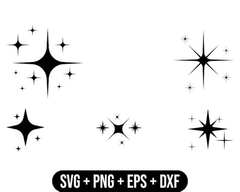 Sparkle Stars Svg Bundle Star Cut File Stars Vector Sky Etsy