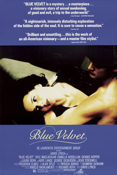 Set in a small american town, blue velvet is a dark, sensuous mystery involving the intertwining lives of i decided to watch public service announcement: Blue Velvet movie review & film summary (1986) | Roger Ebert