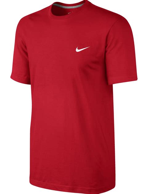 Nike Nike Embroidered Swoosh Mens T Shirt Athletic Redwhite 707350