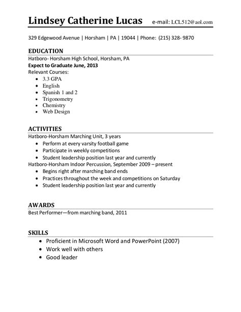 Read on for tips on how to write a teenager s first resume. Resume template