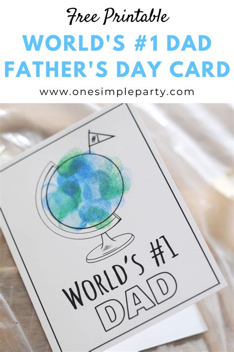 free printable worlds 1 fathers day card one simple party dad