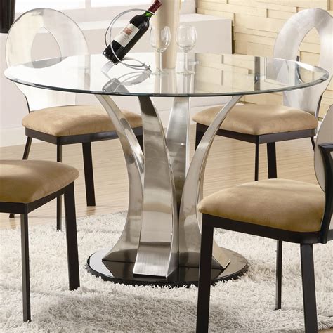 Round Glass Top Dining Table Wood Base Round Glass Dining Room Table Glass Dining Room Table