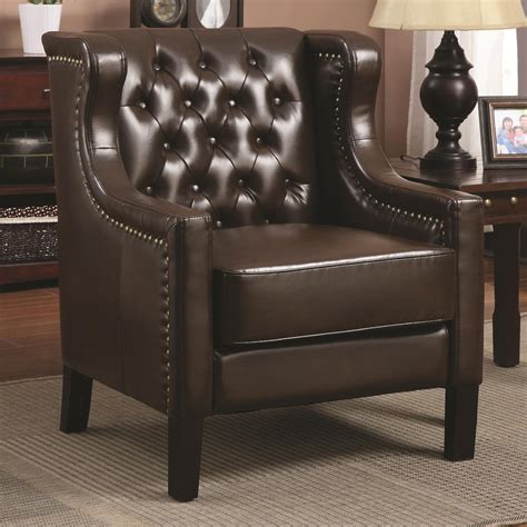 Shop for brown leather chairs online at target. Brown Leather Accent Chair - Steal-A-Sofa Furniture Outlet ...
