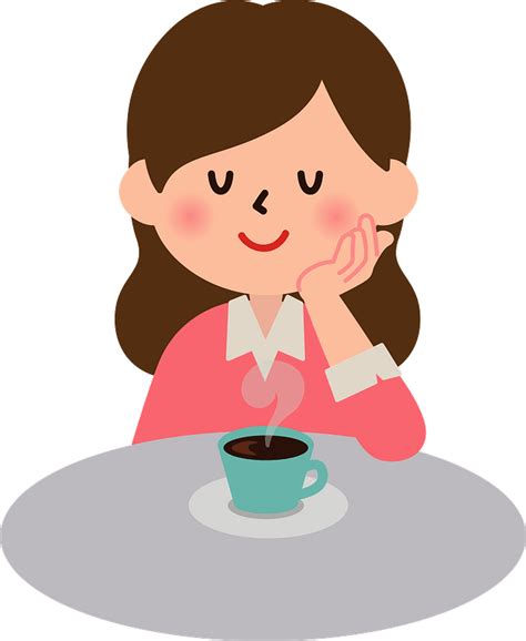 People Drinking Coffee Clipart Png
