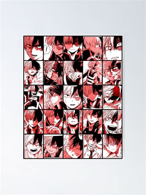 Todoroki Shoto Collage Poster For Sale By Angellinx3 Redbubble