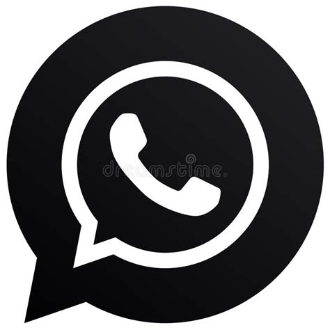 Logo De Whatsapp Avec Le Dossier Du Vecteur Ai Noir De Squred Et Blanc