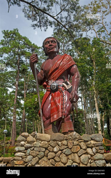 Statue Of An Igorot Filipino An Indigenous People Who Settled The