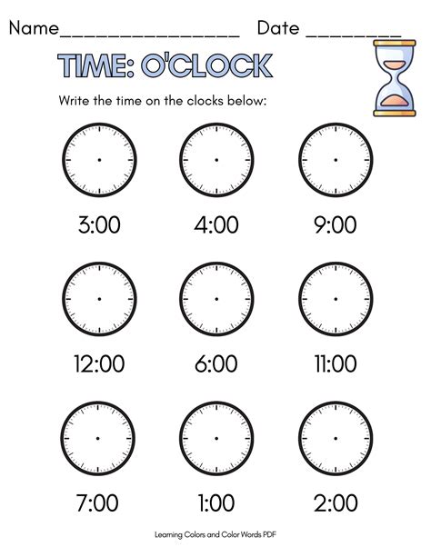 Time Printable Clock Face 4 Worksheets Time Worksheet