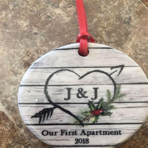 Our First Apartment Christmas Ornament Personalized T For Etsy
