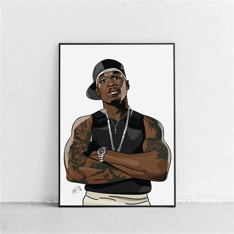 50 Cent Poster Print Rap Rapper Pop Art Home Decor Bedroom Etsy