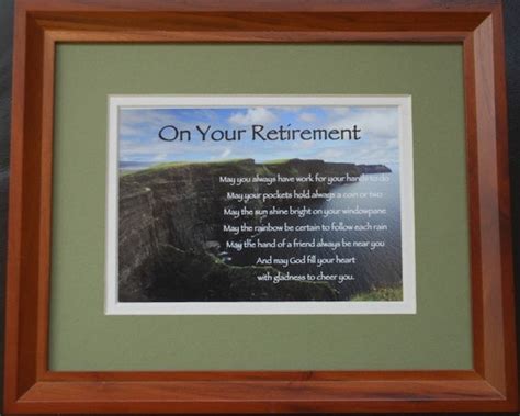Items Similar To Framed Irish Blessing For Retirement 8 X 10 On Etsy