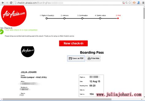 Once you have an account registered with the airasia website, you'll be able to refer back to your existing bookings and flight details at your own convenience from any computer. Macam Mana Nak Web Check In Air Asia