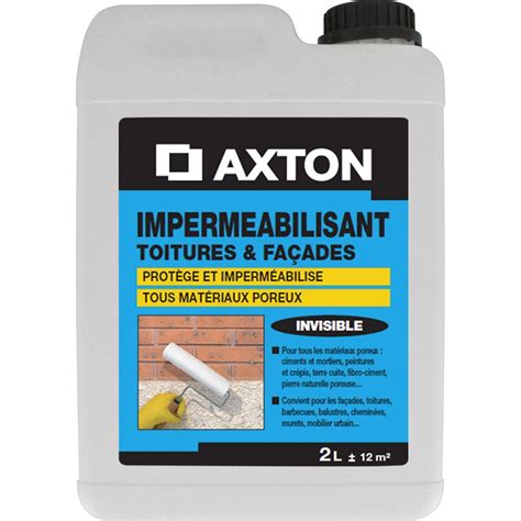 La différence vient de l'ajout d'un adjuvant afin de lui fournir ses propriétés hydrofuges. Protection imperméabilisante toiture/façade AXTON, 2 L ...