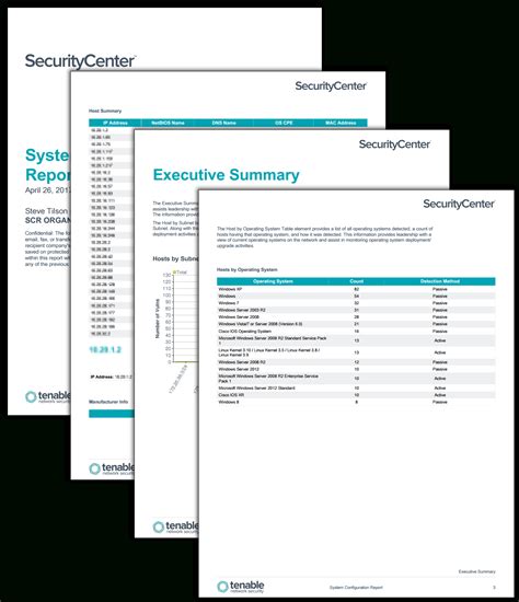 System Configuration Report Sc Report Template Tenable Within