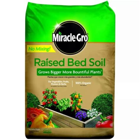 Miracle Gro Raised Bed Soil 40 Quart 1 Unit Kroger