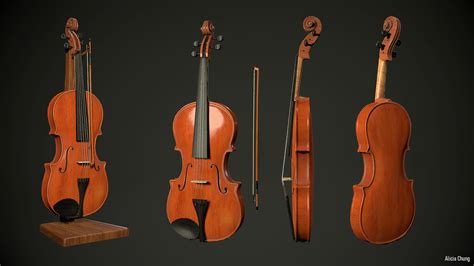 artstation 3d model violin