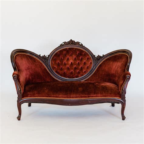 Martha Sofa A Beautiful Deep Red Vintage Victorian Sofa