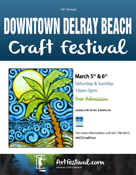 19th Annual Downtown Delray Beach Craft Festival | Craft festival, Sea