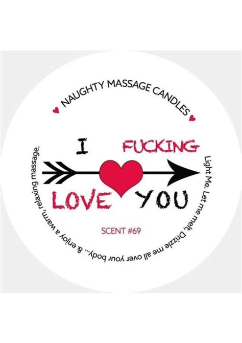 Kama Sutra Naughty Massage Candle I F Cking Love You Oz Spice Sensuality