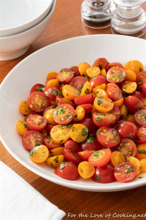 Marinated Cherry Tomatoes With Fresh Herbs For The Love Of Cooking