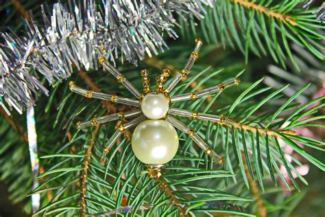 Christmas Spider Ornaments Christmas Tree Decoration Bead Etsy Uk