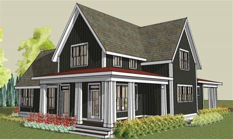 One Story Farmhouse Plans Wrap Around Porch Jhmrad 12543