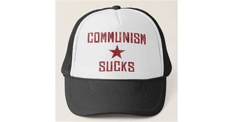 Communism Sucks America First Anti Communist Trucker Hat Zazzle