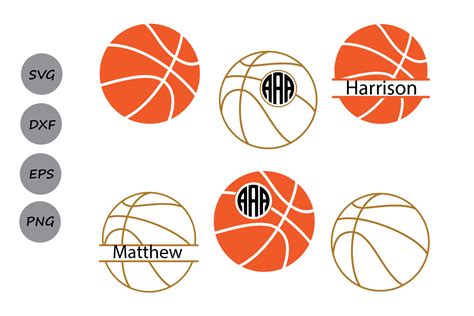 Basketball Svg Files Basketball Monogram Svg Basketball Cut Files