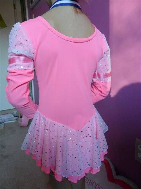 Figure Skatingdress Up Dress Pretty Pink Princess Etsy