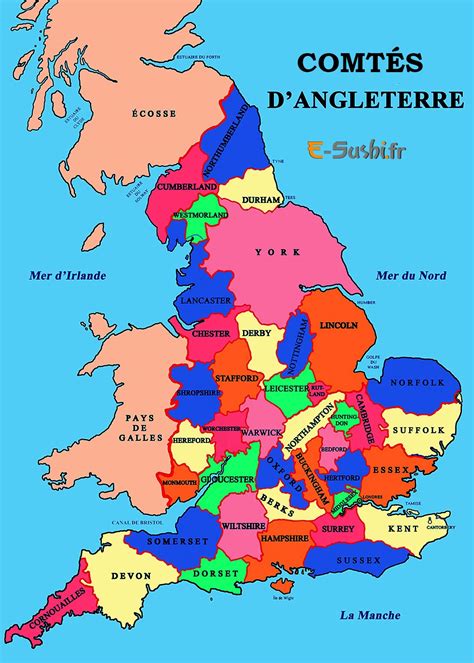 La carte du monde avec londres est disponible sur cette page. Carte Angleterre régions » Vacances - Arts- Guides Voyages