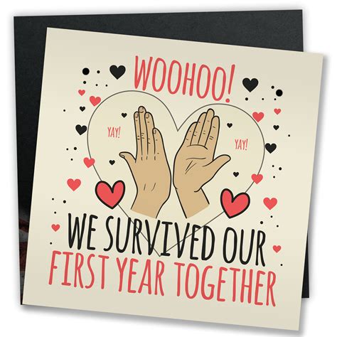 A first anniversary is a very special event that means a lot to you and your partner, so you will want to find a gift that is meaningful to your significant other, and that he or she can keep for many years to come. 1st Anniversary Card First Anniversary Gift For Him Her ...