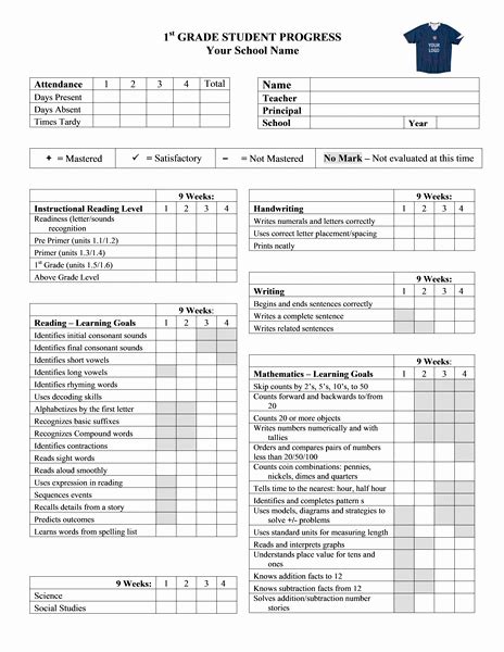 30 Elementary Progress Report Templates Example Document Template